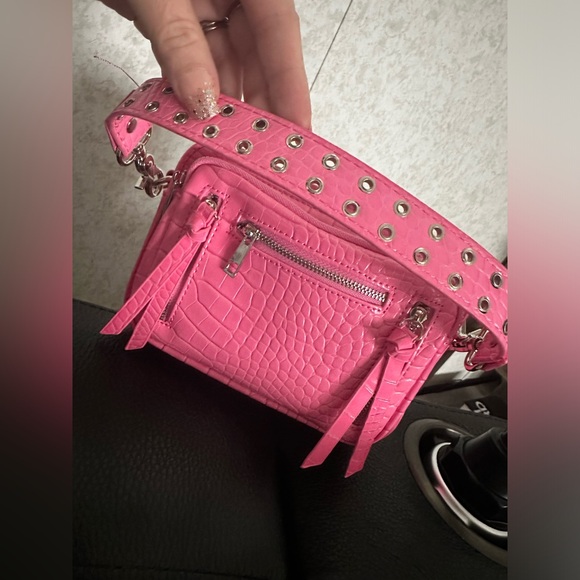 NWOT Urban Outfitters Pink Vegan Leather Mini Bag - Picture 6 of 10